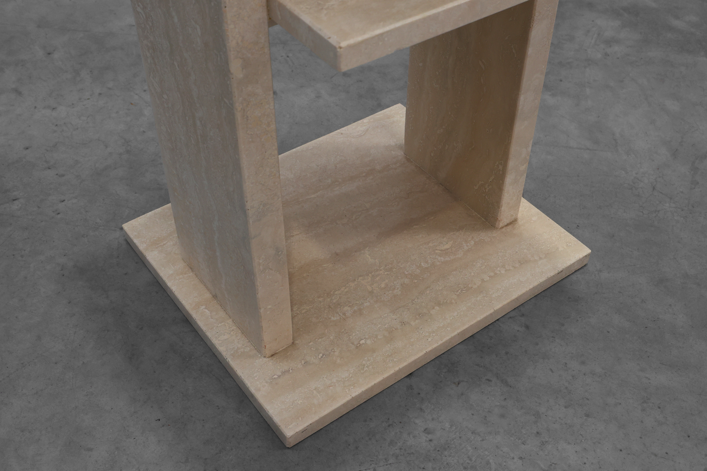 Mid-Century Travertine Console, Belgium 1980sthumbnail